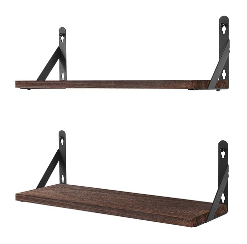 Wooden floating shelves - 2x,