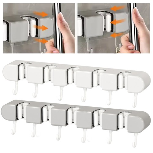 Wall mounted mop - holder, heavy