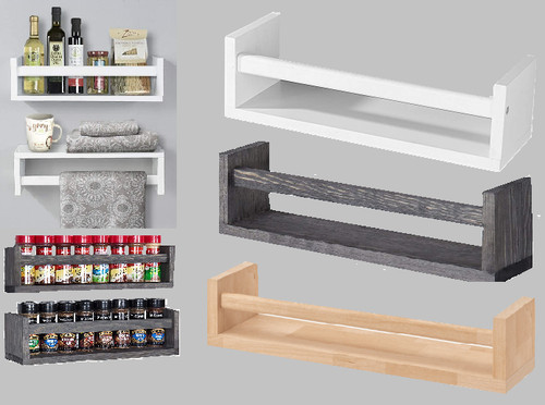 Wooden spice jar rack wall - spice,