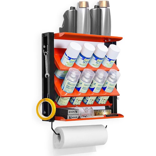 Wall mount spray can organiser - wall,