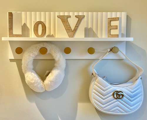 White wooden wall mounted - white,
