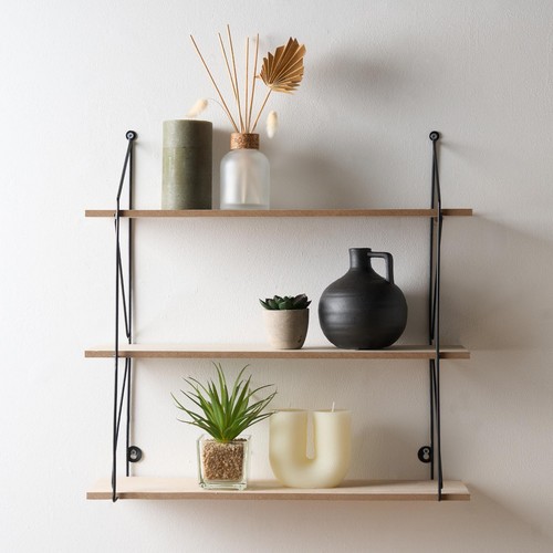Tier wooden shelving wall - tier,
