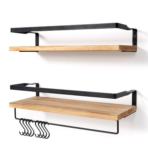 2pcs wooden floating wall - 2pcs,
