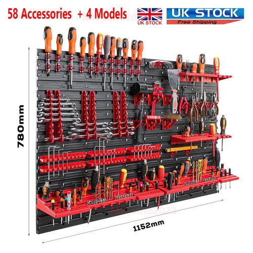 Wall mounted tool peg board - mounted,