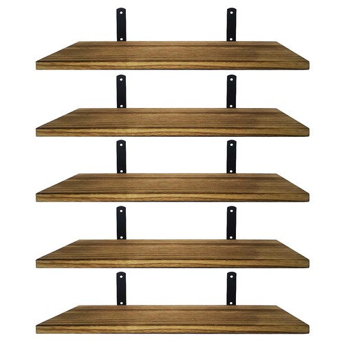 5pcs rustic shelves floating - rustic,