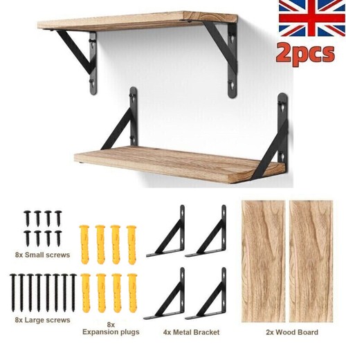 2pcs wooden floating shelves - 2pcs,