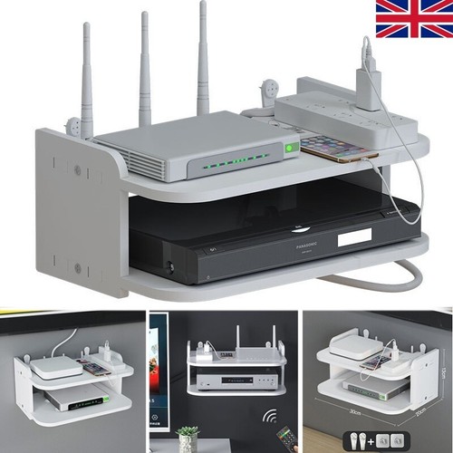 Wall mount router storage rack - router,