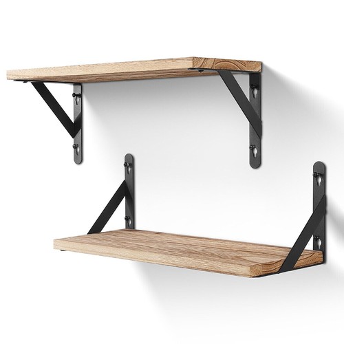 2pcs floating shelves wooden - floating,