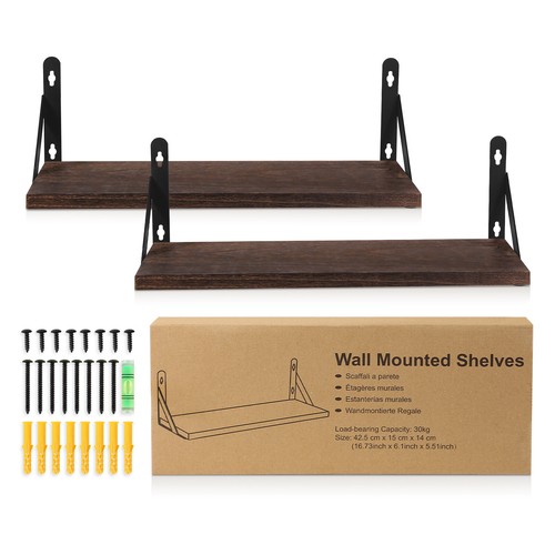 Wooden floating shelves - floating,