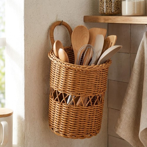 Wall mounted storage - mounted, basket