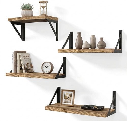 4pcs wooden floating wall - 4pcs,
