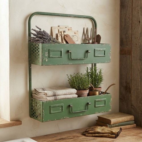 Vintage green metal wall - metal,